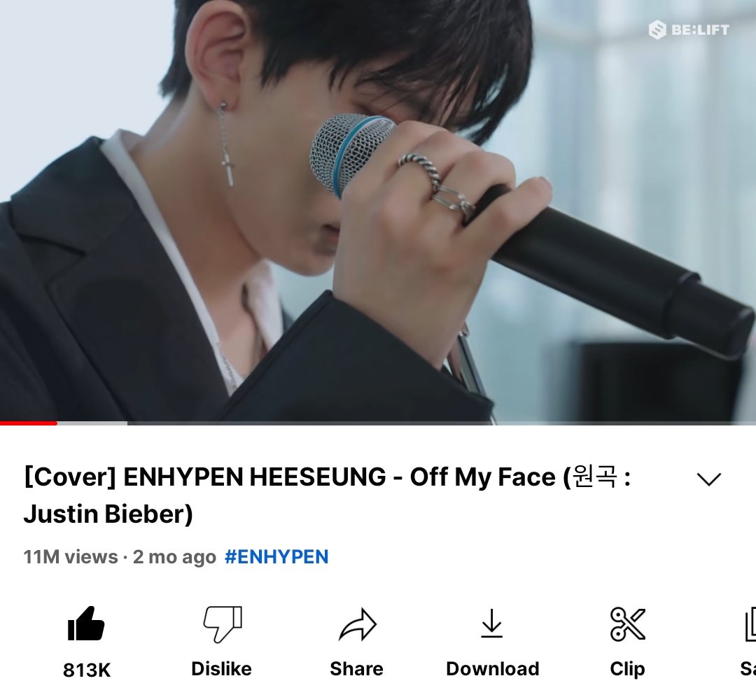 _fleurblooms's tweet photo. happy 11 MILLION VIEWS to #heeseung’s first official song cover, off my face. ♡ proud is an understatement, my love. https://t.co/ZXn7WnT443