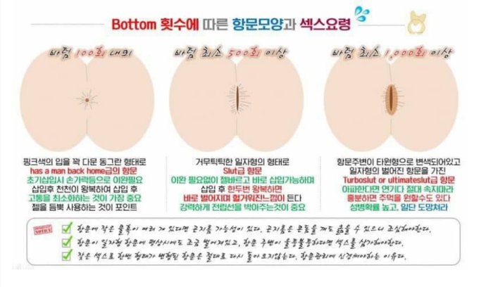 내항문은 1만회 이상인가?   내꺼 뒷보지는 너무 커져서 쪼여주는 느낌 안날거 같아..ㅜㅜ 지금부터 관약근으로 쪼였다 풀었다. 많이 연습해야겠다. 나중에 섹스할때 필요할꺼 같아..