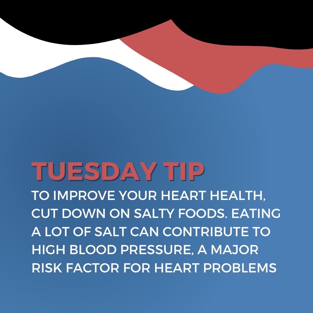 cardiotesting's tweet photo. #tuesdaytip cut down on salty foods. https://t.co/ddkC2juvBC