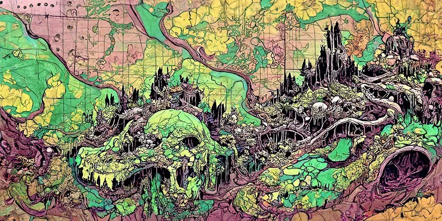 Another fun one that looks like it was done on a grid or graph paper. And quite similar to the earlier post, thanks to the reuse of seed.

❔ - Anyone done any gridded / graph paper looking art output yet? Drop it in the comments, if so!

#aiart #aiartcommunity #LandOf100Myths