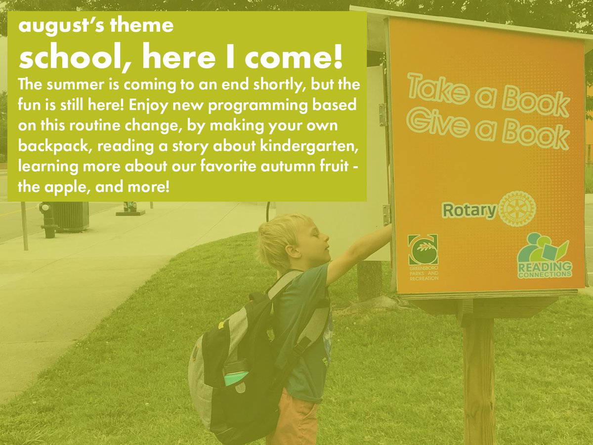 GCMuseum's tweet image. Now that we are in August, a new change of pace is coming soon! Many will go back to school, and to celebrate this exciting time, our month's programming theme is School, Here I Come! Look out for our programming descriptions soon! #augustprogramming #greensboroattractions