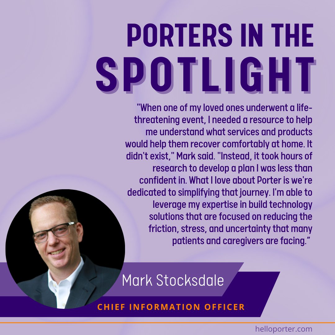 helloporterus's tweet photo. We are excited to announce that Mark Stocksdale has joined the Porter team as Chief Information and Technology Officer. 
#Meettheteam #healthstartup #futureofhealth https://t.co/RgmWyHLyKA #caremanagement #medicareadvantage #medicare https://t.co/eWXHTGA0vu