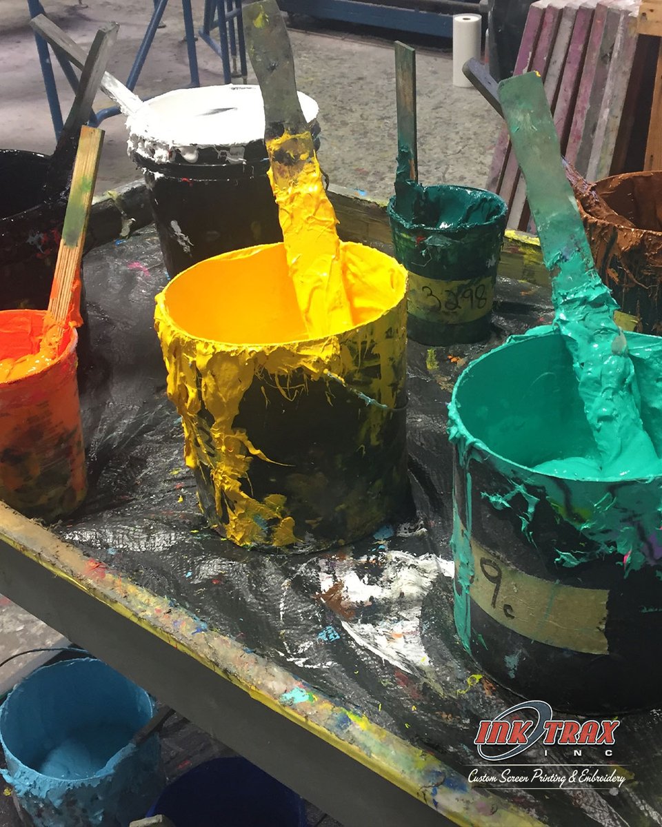 InkTrax's tweet photo. Mixing it up! 🎨
From the brightest of brights to the darkest of darks, screen printing ink can do it all.

Need a custom color for your design? We match it.
https://t.co/eESR9FI8pU | (850) 235-4849 https://t.co/eHqAF2sdSn