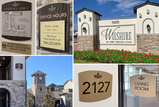 RCreativeInc's tweet photo. [NEED A SIGN?]  Senior communities are sign-intensive due to health &amp; code requirements. RC establishes a consistent but affordable campaign for Abby Senior Living in over 4 communities. 
https://t.co/LzqXde9ZWw 
#signs #seniorliving #seniorcommunities https://t.co/yQ9rrLRsSb