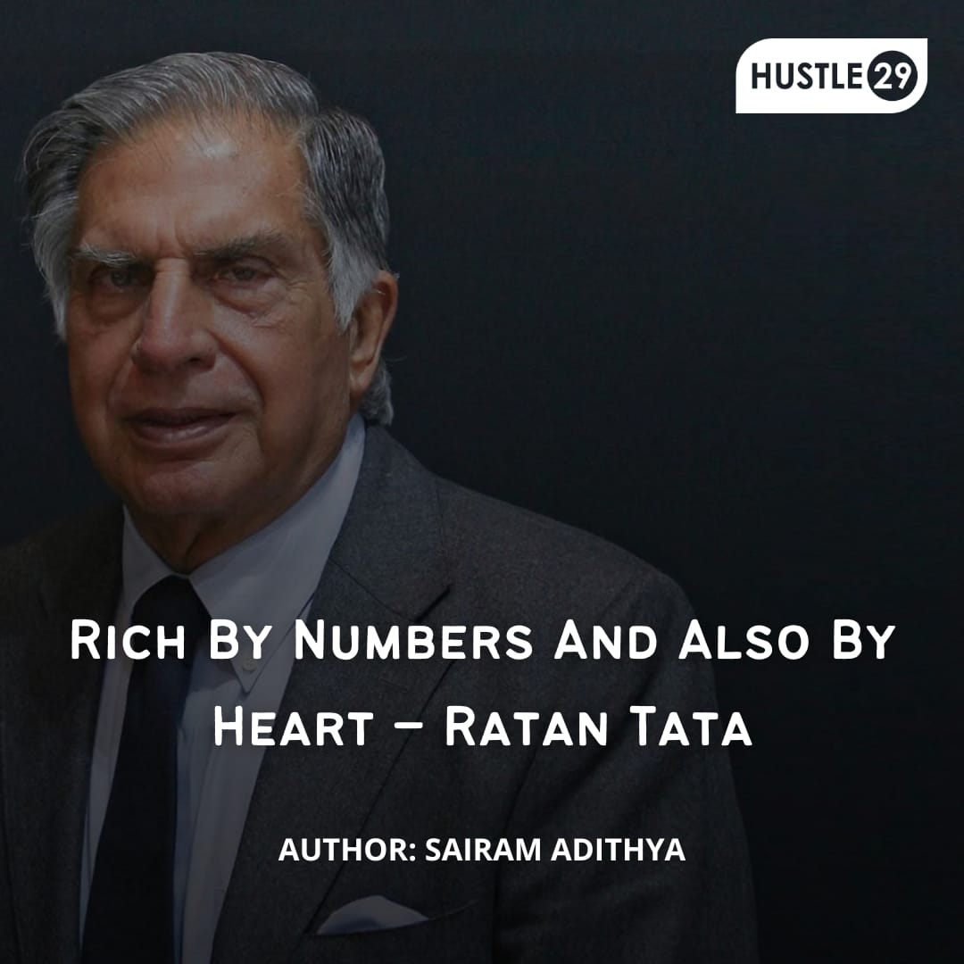 LegaciesH29's tweet photo. Rich By Numbers And Also By Heart - Ratan Tata

Blog Alert 🚨⚠️

Author: Sairam Adithya 
Graphic designer: @alexa_ash_271

Read at :https://t.co/L3g6vA1394 

Poster link :https://t.co/ZpwroIyAjP

 #hustle29 #h29 #ratantata #tata #india #mukeshambani #sharemarket #tatagroup https://t.co/TPrGXVqvGx