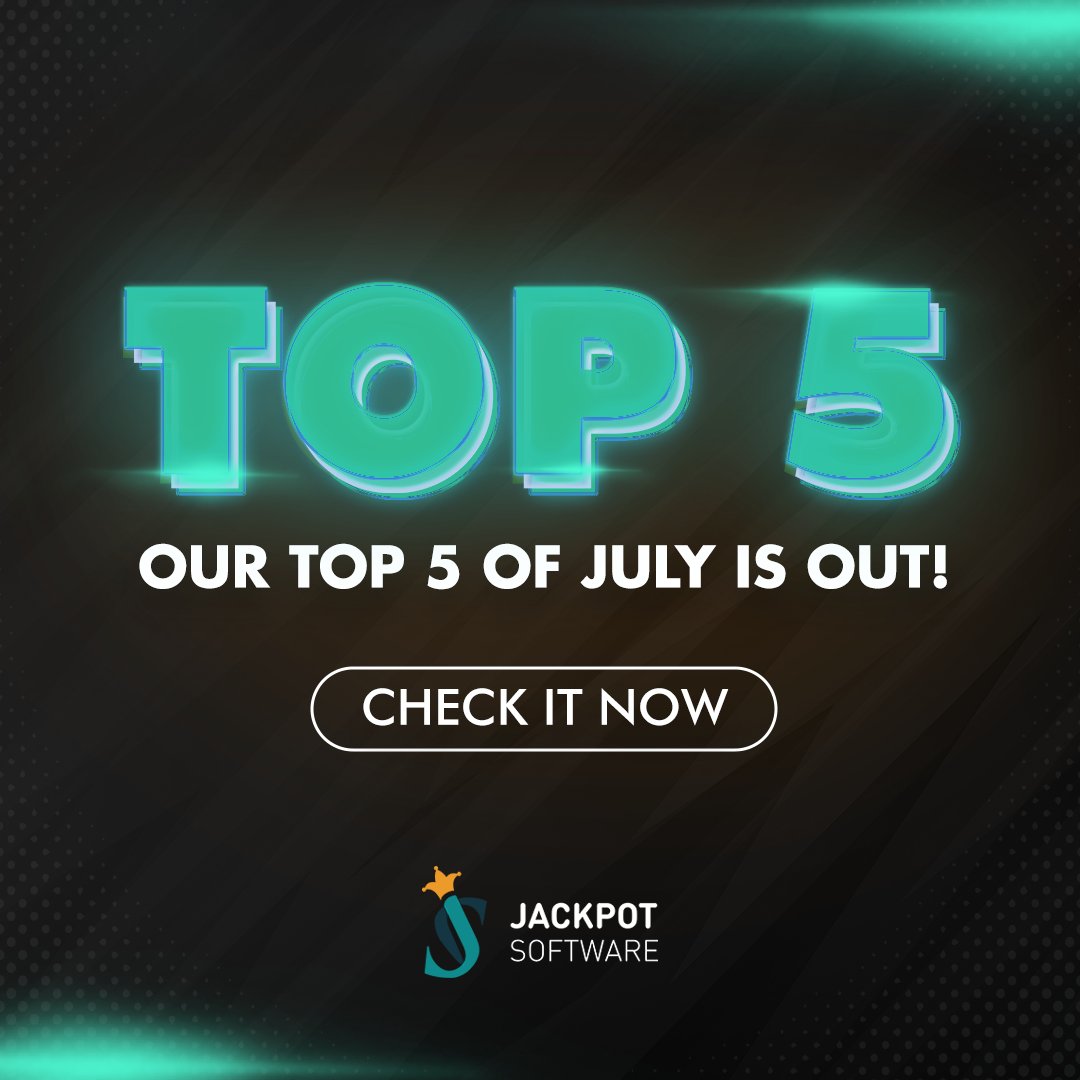 jackpotswgaming's tweet photo. It's time for the best games of July! 🏆Check out our Top Five: https://t.co/YqoNvyKOKK
#JackpotSoftware #OnlineCasino #WIN #Slots #Gaming #GamblingMarket #Lucky #Fun #TopFive https://t.co/zo5DsTF2QW