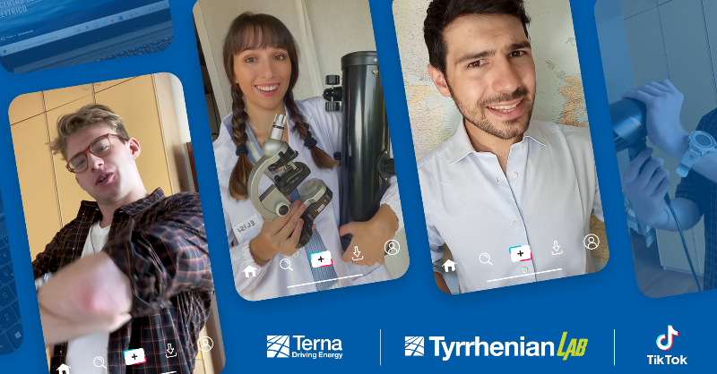 TernaSpA's tweet photo. #Terna sbarca su #TikTok con una campagna di #TalentAttraction per il primo Master in "Digitalizzazione del sistema elettrico per la #transizioneenergetica", organizzato in collaborazione con @univca, @unipa_it @UniSalerno nell’ambito del progetto #TyrrhenianLab