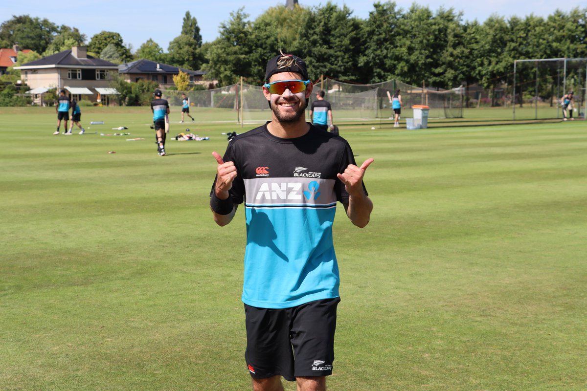 BLACKCAPS's tweet photo. Training at @VoorburgCC ahead of Thursday's 1st T20I against @KNCBcricket. Follow play LIVE in NZ with @sparknzsport. #NEDvNZ https://t.co/c5g6eKU9Dw
