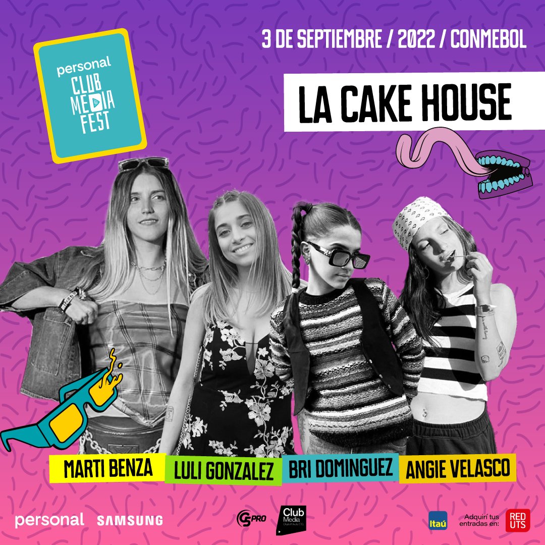 PersonalCMF's tweet photo. ¡La Cake House se suma al Personal Club Media Fest este 3 de septiembre!

Entradas en Preventa 2 habilitadas🔥🔥

Conseguílas en @reduts_py o en https://t.co/SVvcbzpQ1S

#PersonalTeConecta
#ConexiónTotal
#ClubMediaFest
#GoalsPlay
#ClubMedia
#ClubMediaNetwork
#ClubMediaPy https://t.co/XGBqvGVIme