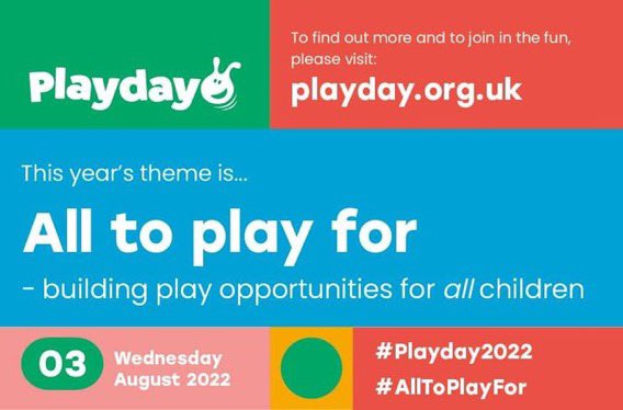 Tomorrow is National Playday - great opportunity for #AHPsActive #NIAHPsActive to get active with the little people in our lives 🏊‍♀️🛝⚽️!! @GeraldineTeagu5 @PaulineMcMullan @SETchildrensSLT @AileenSlt @FarrellEamon @DrSuzanneMartin @LynyCunningham @Mo_Henderson_ @pippa_mccabe