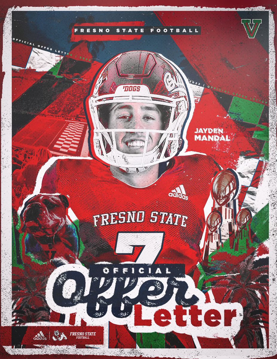 Blessed to receive my official offer from <a href="/FresnoStateFB/">Fresno State Football</a>! Can’t wait to be a Bulldog. <a href="/CoachTedford/">Jeff Tedford</a> @coachmoorefsu <a href="/Albert_GarciaFB/">Albert Garcia</a>