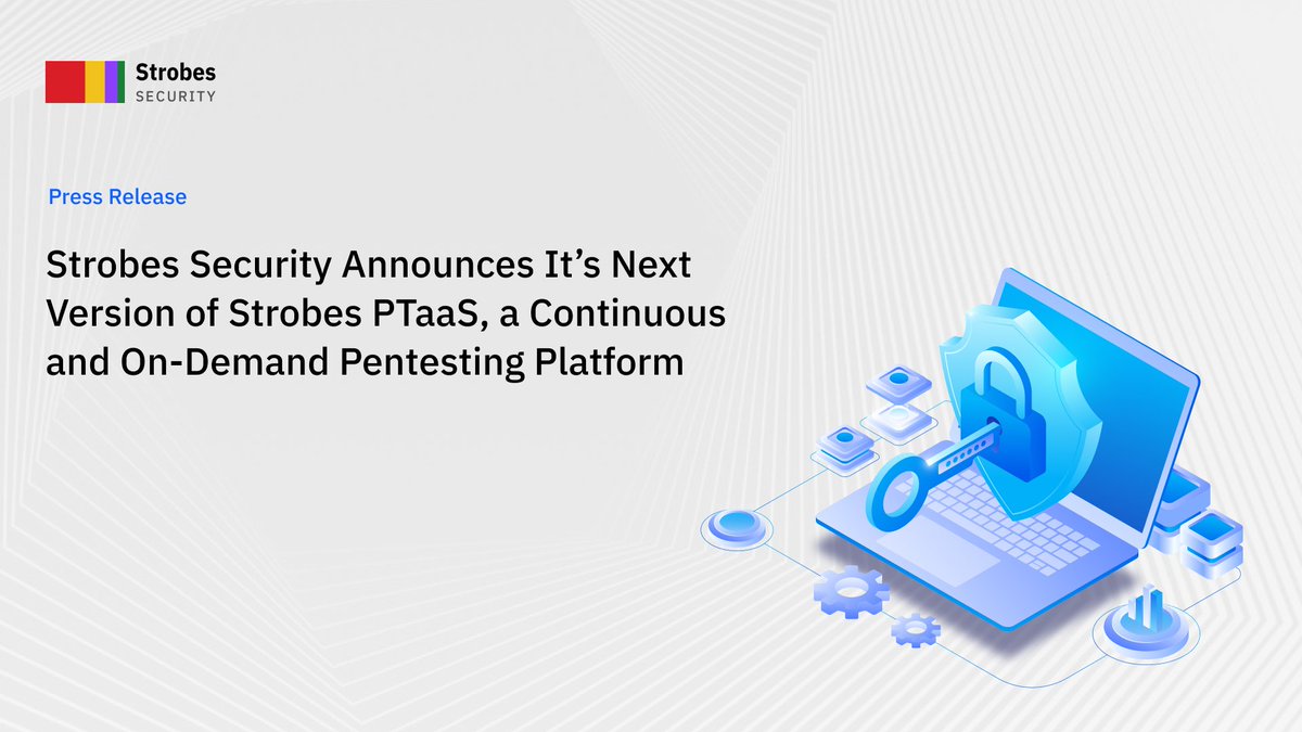 StrobesHQ's tweet photo. Introducing our next version of Strobes PTaaS! Using Strobes PTaaS, you can achieve 2x faster reporting than legacy #pentests, get recurring on-going tests, and much more. Check out our press release https://t.co/NVPTiGVA3f

#pressrelease #news #announcement #cybersecurity https://t.co/iN7oX36GVk