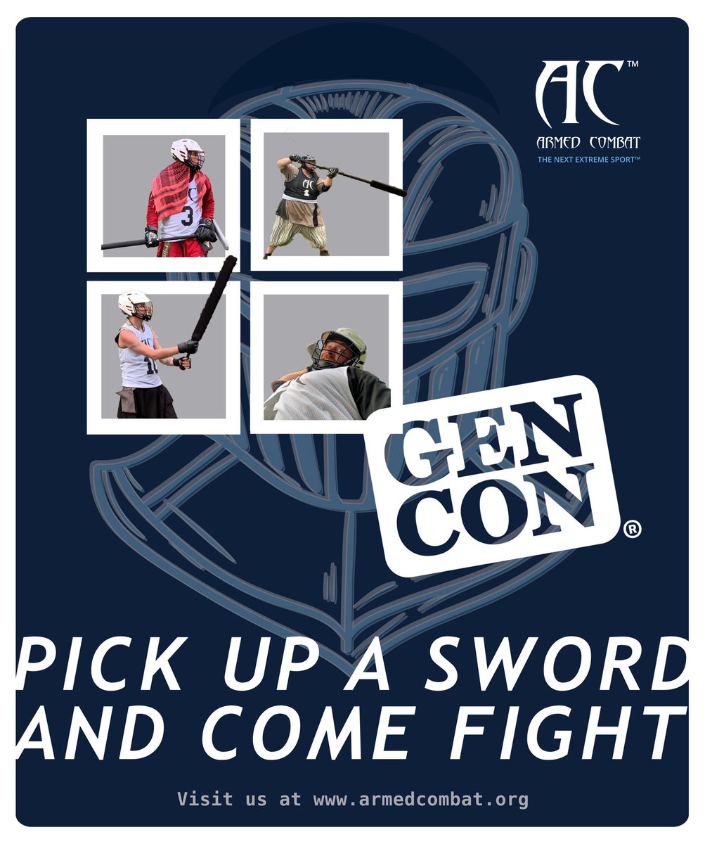 armed_combat's tweet image. Will we see you at GENCON this year?
Grab your swords and get ready to fight at OUR BOOTH this week!
armedcombat.org

@Gen_Con #gencon #GenCon2022