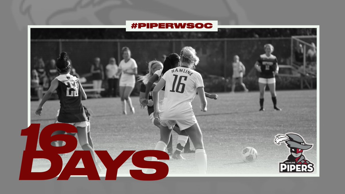HamlineWSoccer's tweet photo. The countdown is on... 16 days and we are back!

#PiperWSoc https://t.co/t3CyPbzvE6