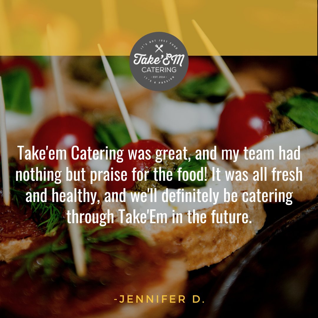 takeem_catering's tweet photo. Thank you Jennifer for the kind words! #Testimonial #review #catering #omaha https://t.co/8ZgtPROHwF