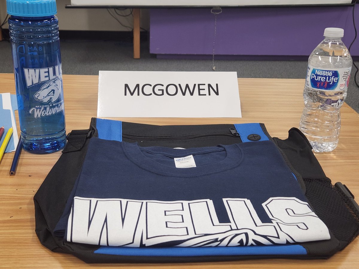 McGowenSci's tweet photo. Back on the grind with the Winning Wells Leadership Team! @WellsWolverines #WinningWells #TheWellsWay https://t.co/T72VVFd0Lf