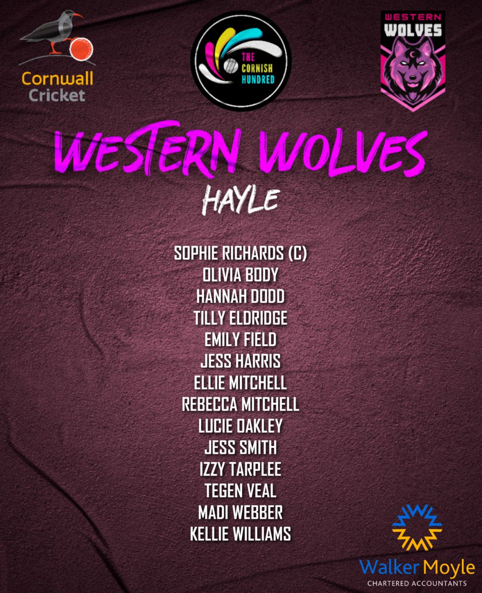 CornwallCricket's tweet photo. Cornish Women's Hundred squad announcements. Kindly sponsored by:

https://t.co/9CCAaFpFBK https://t.co/R9yCMf8uJm
