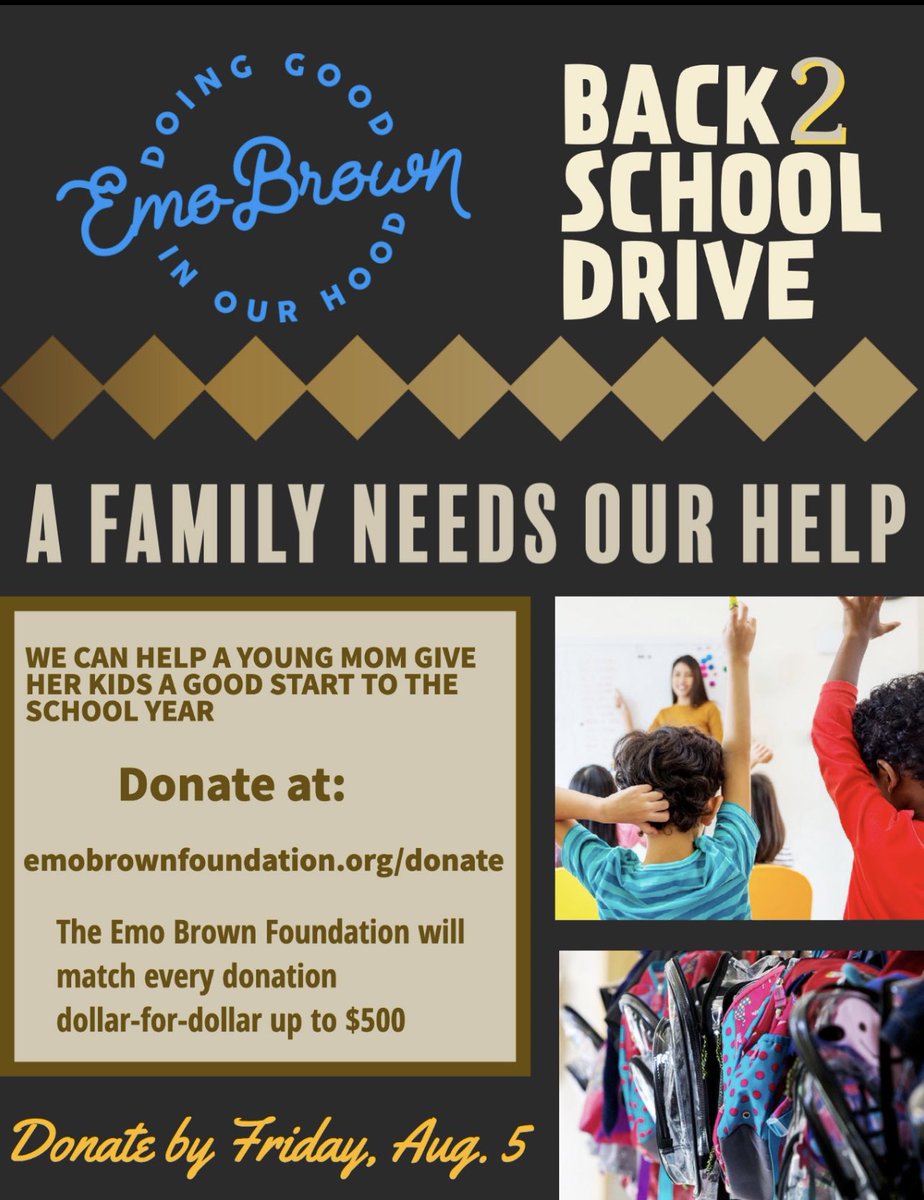NotGarvin's tweet photo. If you are fortunate enough to be in the position to donate, please consider this worthy cause and assist a young single mother of three help her kids start the upcoming school year on the right track. Your consideration and RT’s are appreciated. https://t.co/jee26egcMx https://t.co/gLd3ktTdCf