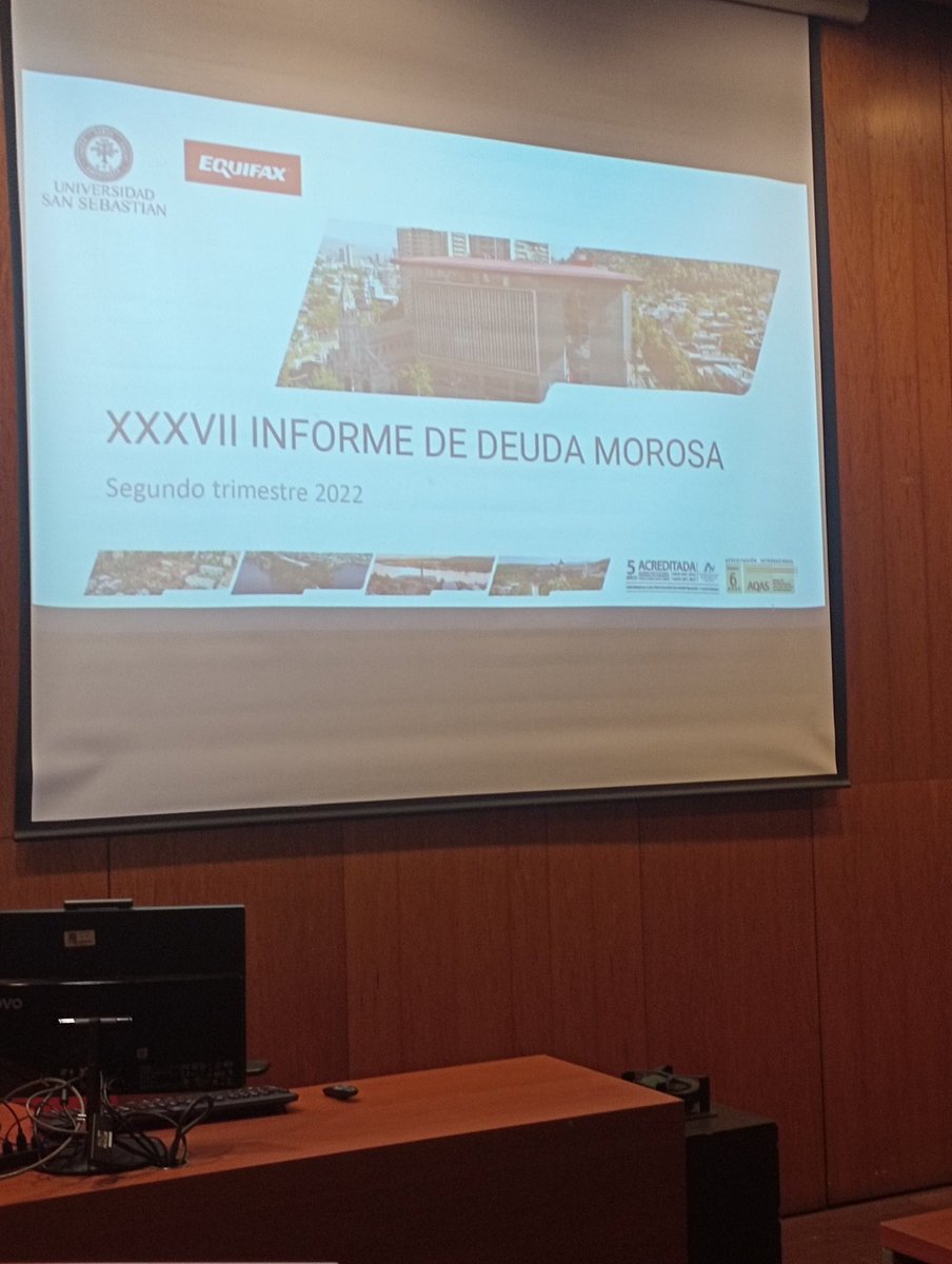 Presentación del XXXVII Informe de Deuda Morosa de personas <a href="/USanSebastian/">Universidad San Sebastián</a> <a href="/Equifax/">Equifax Inc.</a> presenta el Decano de la Facultad de Economía y Negocios <a href="/AlejandroWeberP/">Alejandro Weber</a> #DeudaMorosa