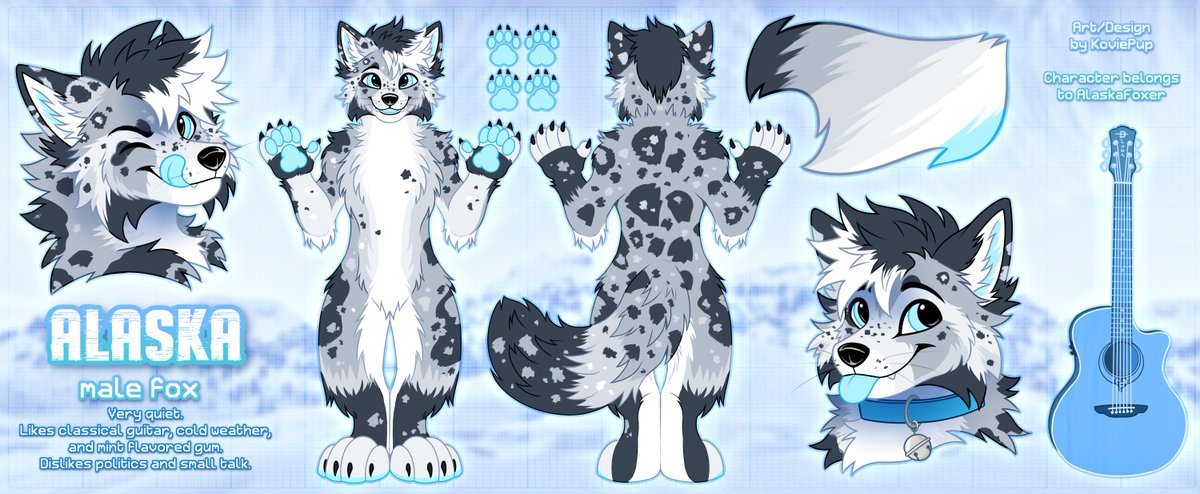 KiroHusky's tweet photo. Character Design &amp; Ref Sheet for @AlaskaFoxer ❄️ https://t.co/3CJTsMIHmT
