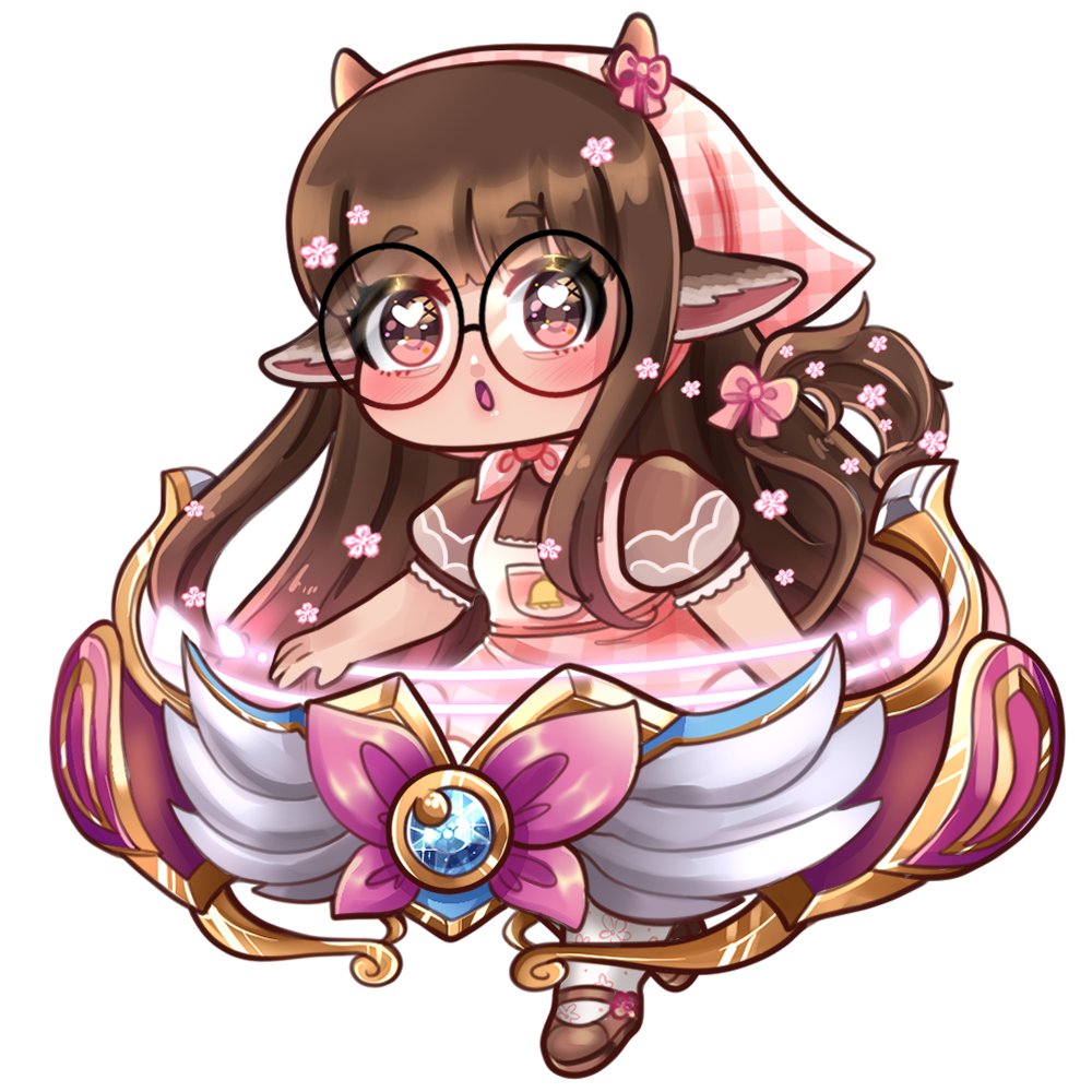 SleepyLoaf_'s tweet photo. Chibi commission for the lovely @filokuma ♥ We both love Star Guardian sona and this chroma of her weapon is too cute !!!!

#fillust  #vtuber https://t.co/t9wnQWjnw2