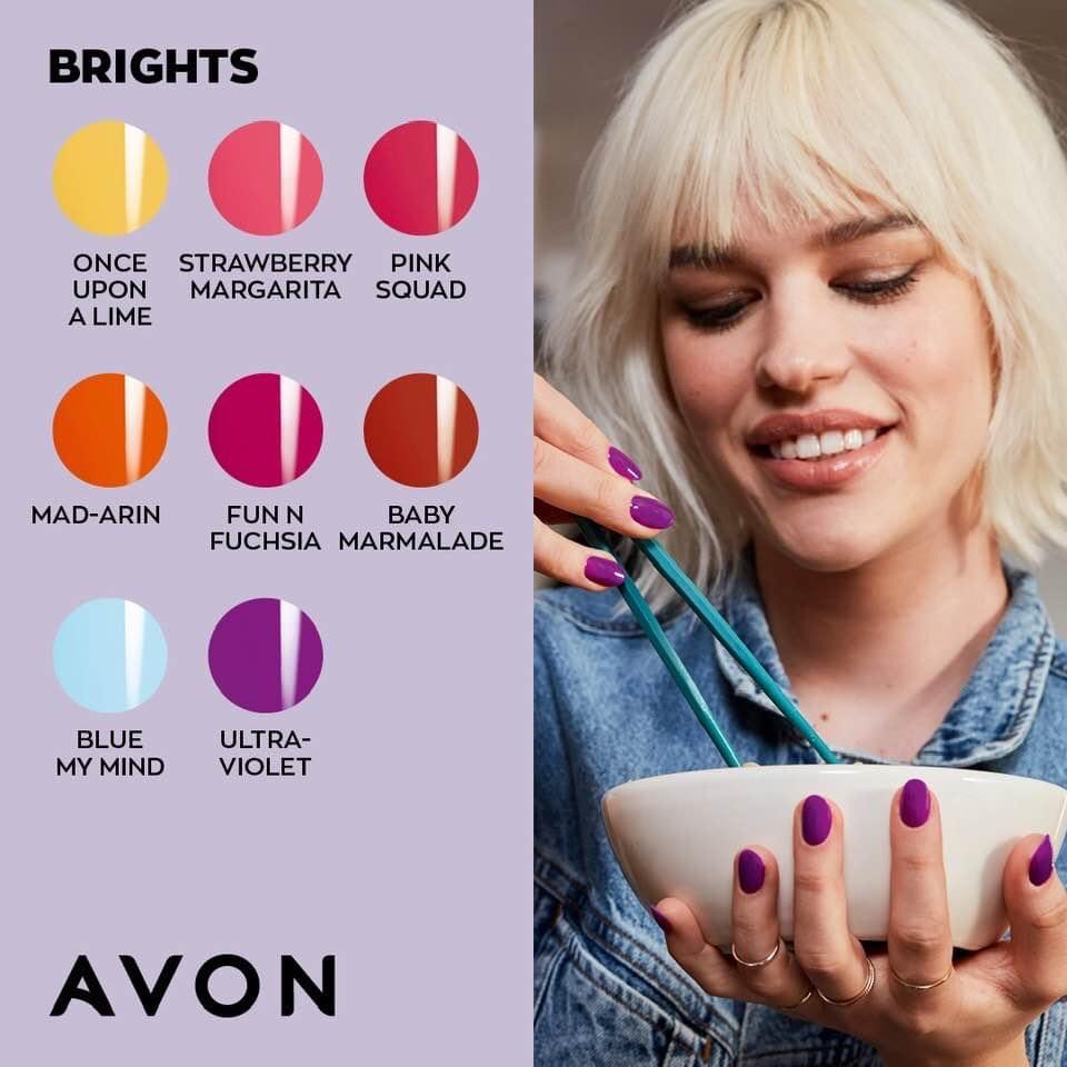 Avon Electric Shades Collection Nailwear Pro+ Nail Enamel: Review and  Swatches | The Happy Sloths: Beauty, Makeup, and Skincare Blog with Reviews  and Swatches