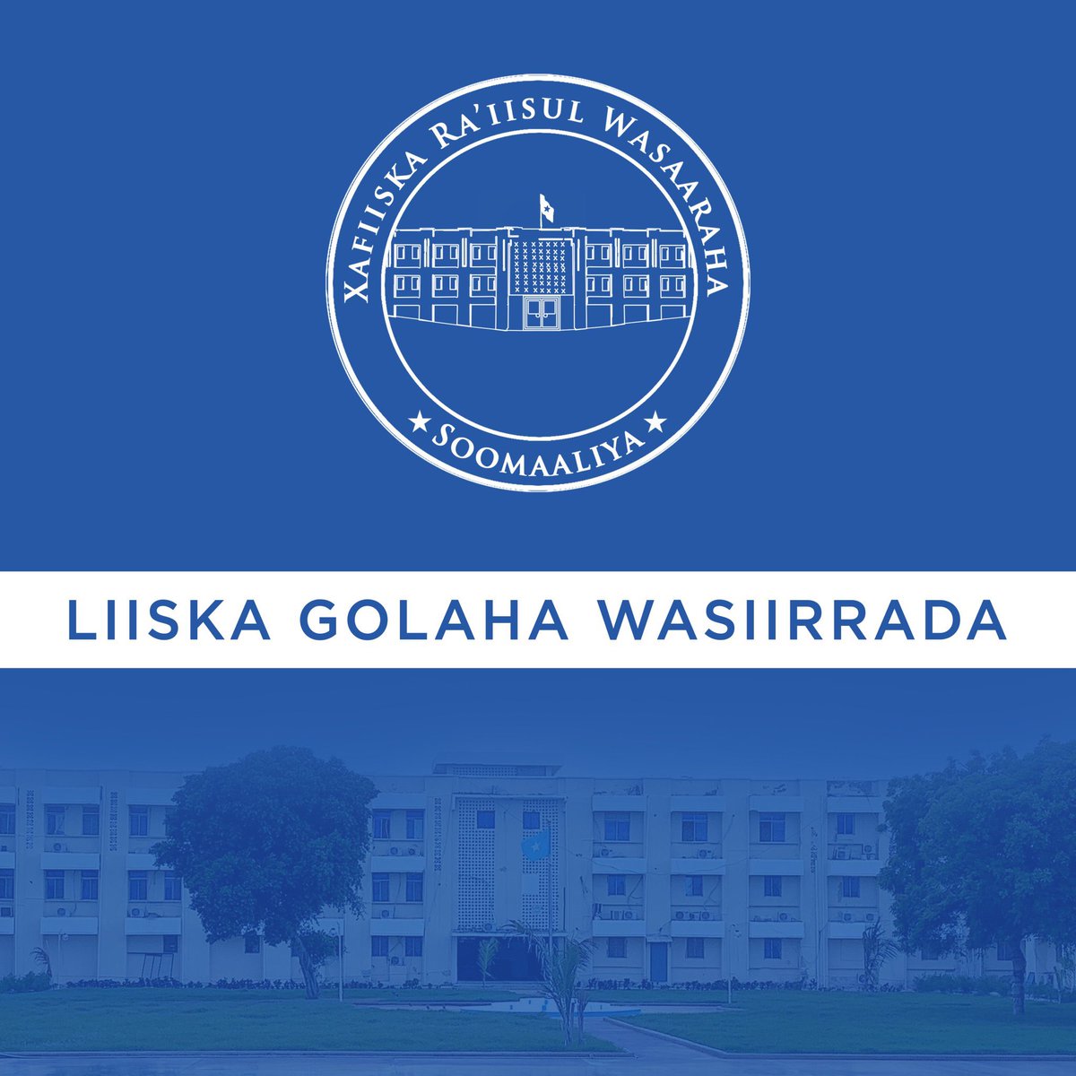 HamzaAbdiBarre's tweet photo. I am honored to release the list of Somalia’s new Cabinet which I will lead to deliver on our enabling national priorities. The Cabinet is tasked with delivering key policy priorities to make our country secure, progressive &amp; prosperous for our citizens
👇
https://t.co/xpYFIc2w1B https://t.co/UEddzgkAsq