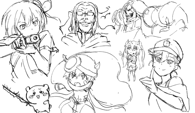 偶にはオタクっぽい落書きφ('ω`)ついでに絵柄の相性チェック 