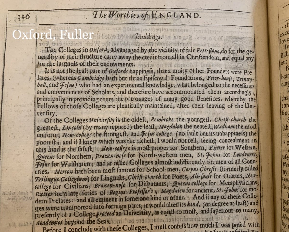 “#Oxford is an University in a Town, #Cambridge, a Town in an University”. 
Thomas Fuller, The Worthies, 1662. 
I’m not taking a stand; I LOVE both equally. #OxfordVsCambridge