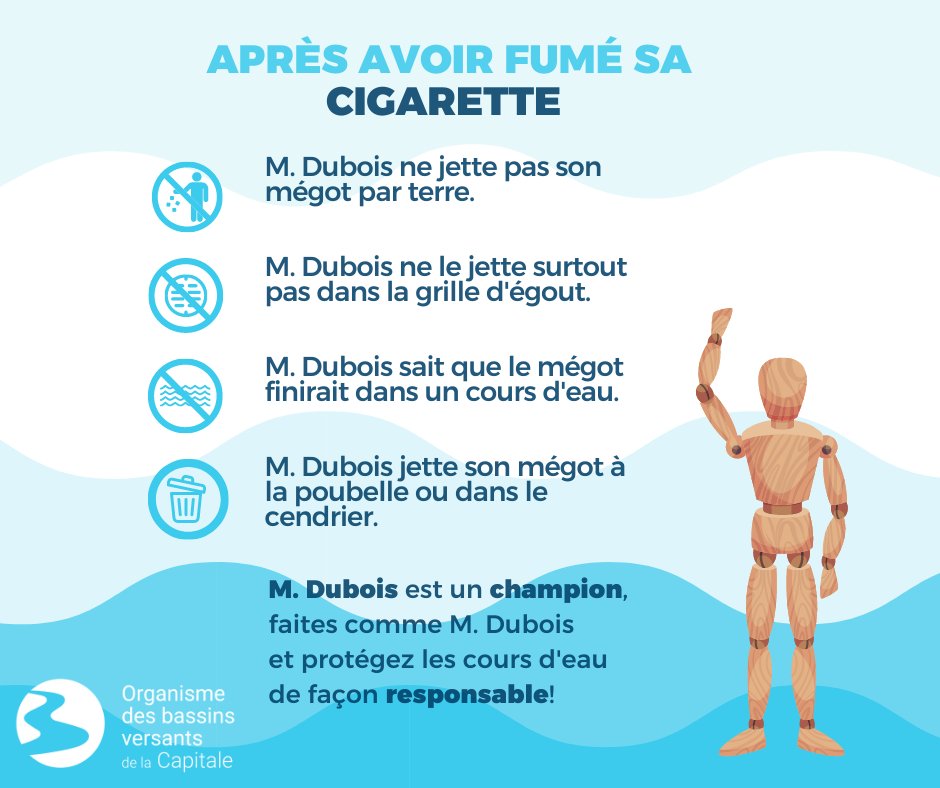 Saviez-vous qu’un seul #mégots de #cigarette peut #polluer jusqu’à 500 litres d’#eau ?😱🚯

À lui seul, il contient une centaine de substances #nocives qui contaminent à la fois, l’eau, l’air et les sols. 

Voilà pourquoi il est essentiel de les jeter aux bonnes endroits!