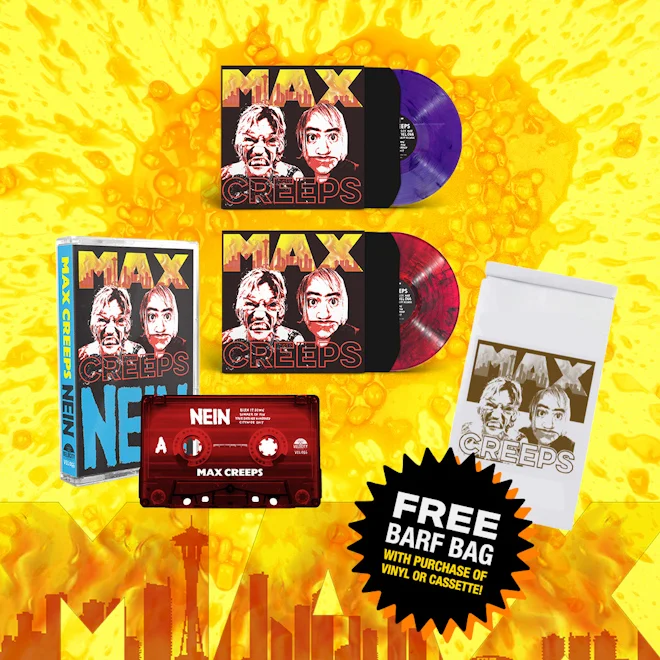 MaxCreeps's tweet photo. 24 HOURS LEFT! 
FREE MAX CREEPS BARF BAG WITH PURCHASE OF SIGNED VINYL OR CASSETTE 
https://t.co/up02Ygtj6t https://t.co/Ho7n9ghY4K