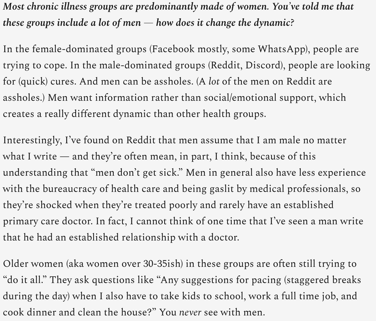 Sarah Zhang on X: &ldquo;I&rsquo;ve been in a lot of online patient groups 