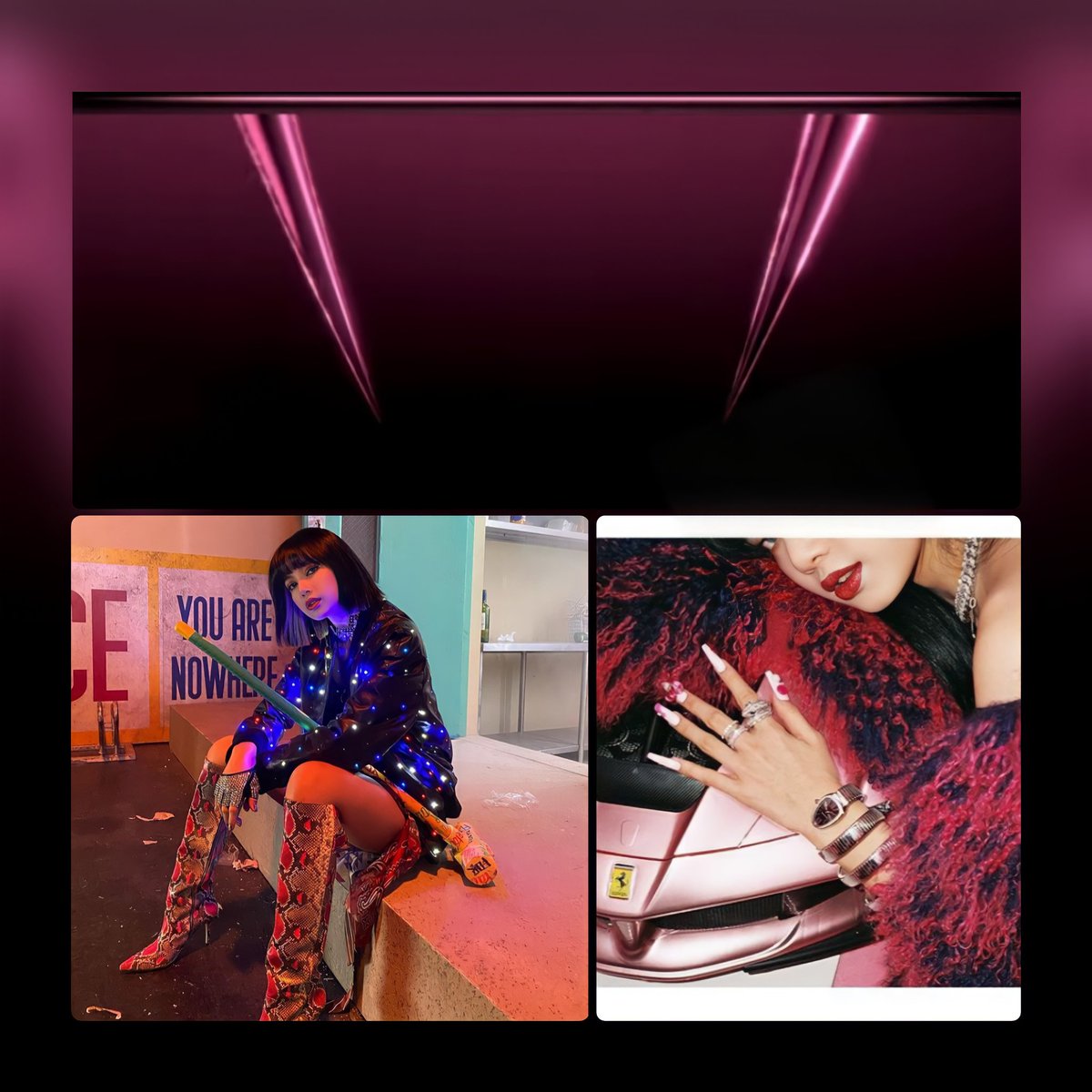 pinksare4's tweet photo. Was Lisa giving us hint about the BORN PINK era, way back from The Album Era cuz the snake's skin boots and Bvlgari serpent watch reveal something, https://t.co/rQfxp7v1pH