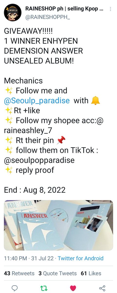ivelucyy's tweet photo. @RAINESHOPPH_ @Seoulp_paradise https://t.co/GbqytPS0Th