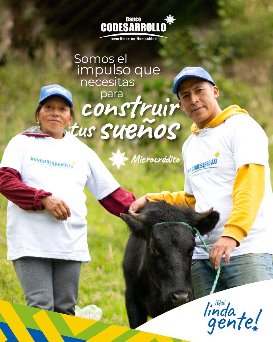 BanCodesarrollo's tweet image. ¿Sabías que Banco Codesarrollo ofrece microcréditos para crecer y prosperar? 💭😄

☀️ Solicita ahora un préstamo y descubre las posibilidades de un futuro mejor con nosotros. ☀️

Escríbenos o llama al ☎️ 1800 43 43 43 

#BancoCodesarrollo #QueLindaGente #InvertimosEnHumanidad