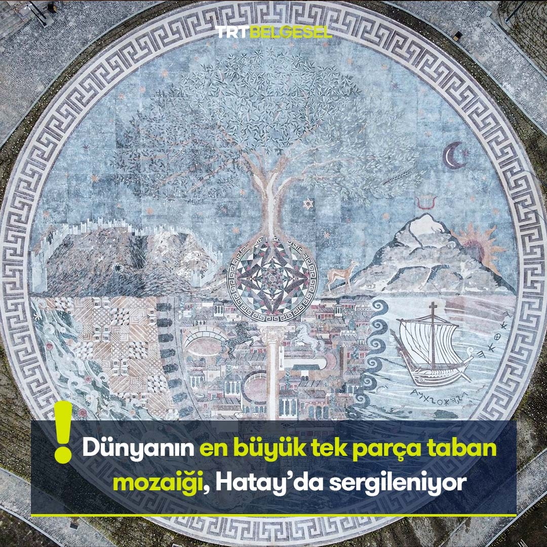 Hatay’da, 44 şehirden getirilen mermer taşlarla oluşturulan 1600 metrekarelik Ortak Varoluş Mozaiği, “dünyanın en büyük tek parça taban mozaiği” unvanıyla Guinness Rekorlar Kitabı’na girdi. ✨