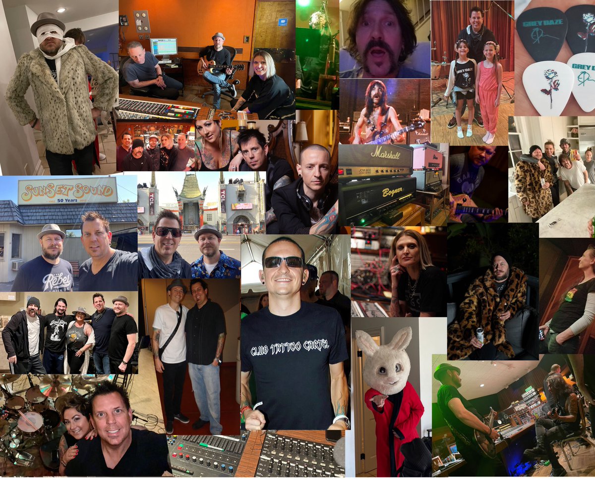 therealgreydaze's tweet photo. Great moments captured during recording of #thePhoenix #forYouChester #greydaze #newmusic #chesterbennington #seandowdell #macebeyers #cristindavis https://t.co/wAUI83bO15