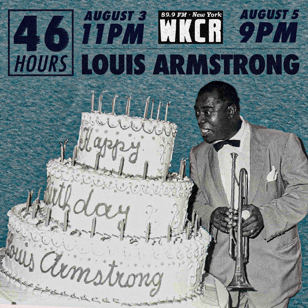In celebration of Louis Armstrong's August 4th birthday, tune into our second birthday broadcast of the year. Starting at 11pm on August 3, we will exclusively air Louis Armstrong music and content through August 5. Check out the full broadcast schedule at wkcr.org