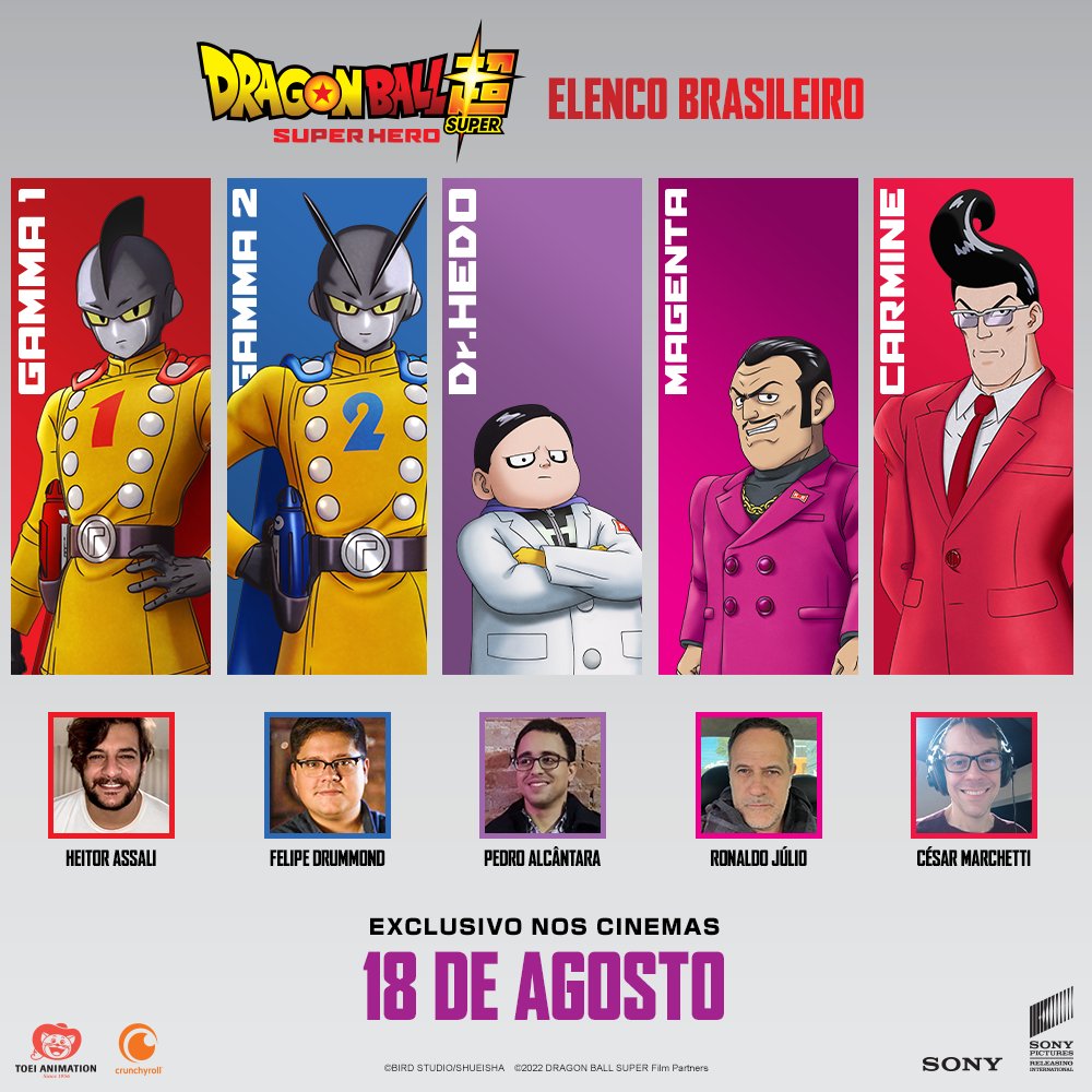  Dragon Ball Hero – Super Hero Dia 18 agosto somente nos  cinemas