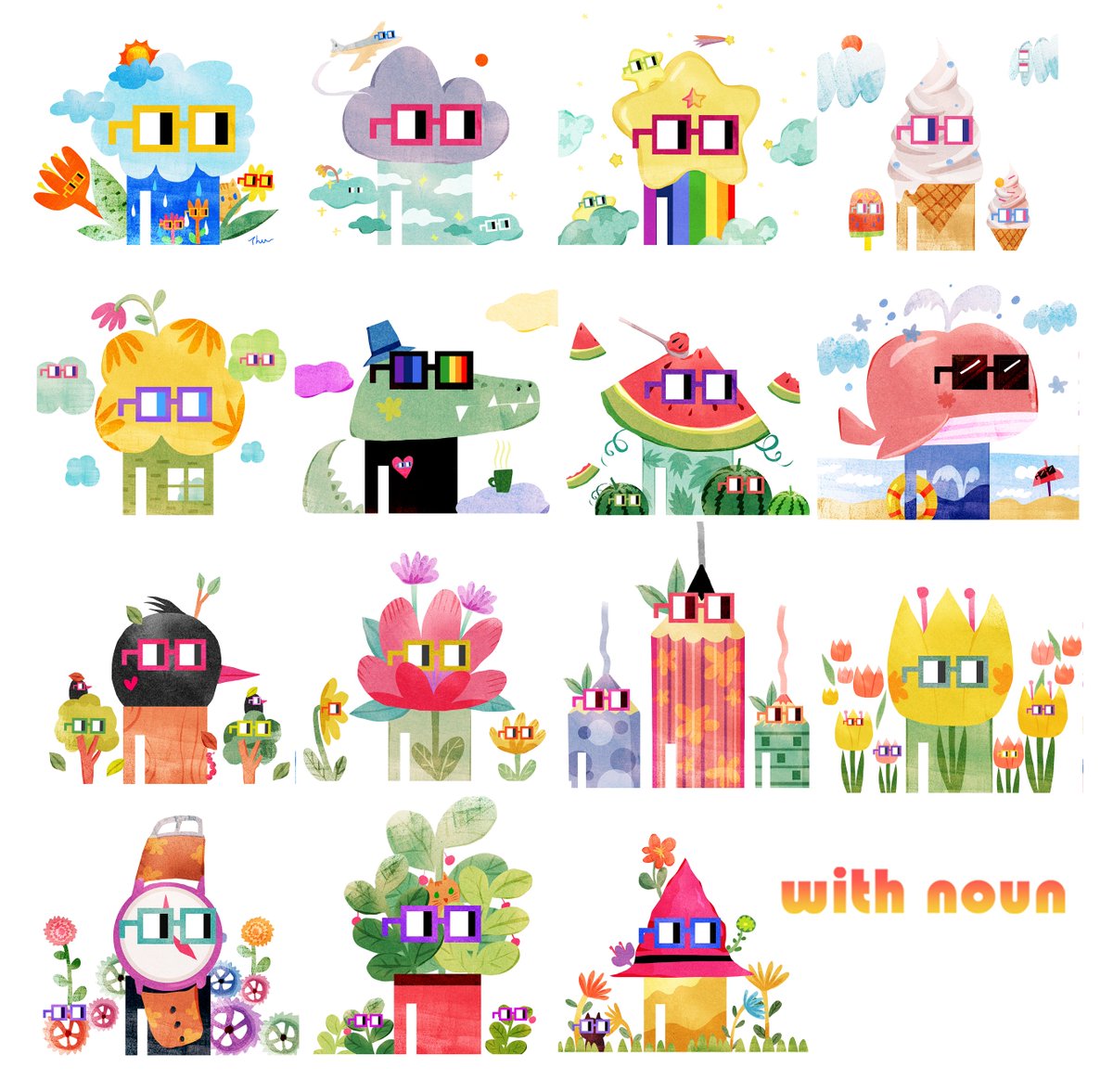 [With Noun] story
It's good to do it all together. It's already 15.
It's so pretty when you put them together. ><

🌟With noun⬇️
opensea.io/collection/wit…
#nft #NFTCommunity #rhythmicalNFT #nouns #lilnouns #nounish