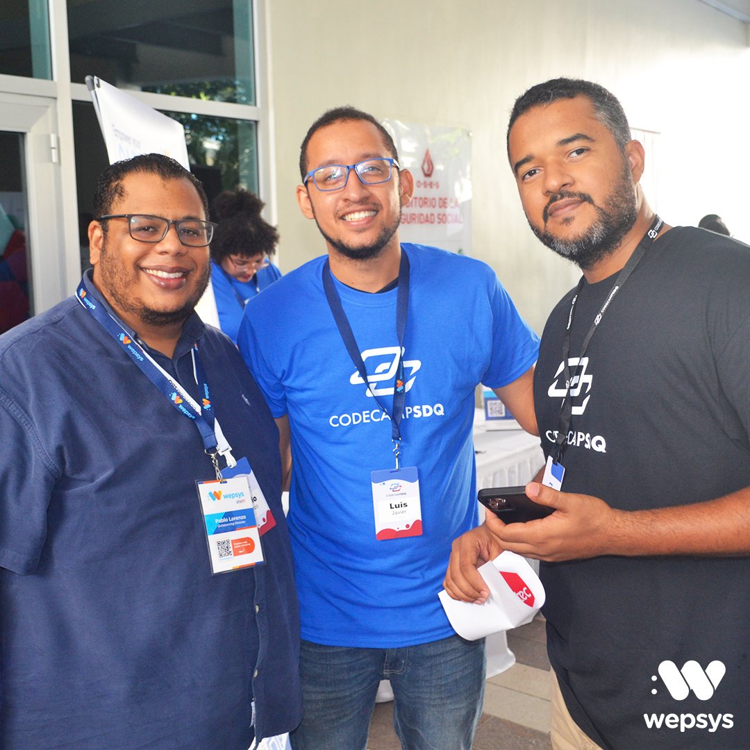 Wepsys's tweet photo. Nos acompañó todo nuestro equipo tecnológico con el fin de que pudieran nutrirse de conocimientos y conectar con colegas y grandes expertos de la tecnología de la información. 👨‍💻
 #CodeCampSDQ #Wepsys #TIC #DominicanDevelopers @CodeCampSDQ https://t.co/irXiw9CE4S