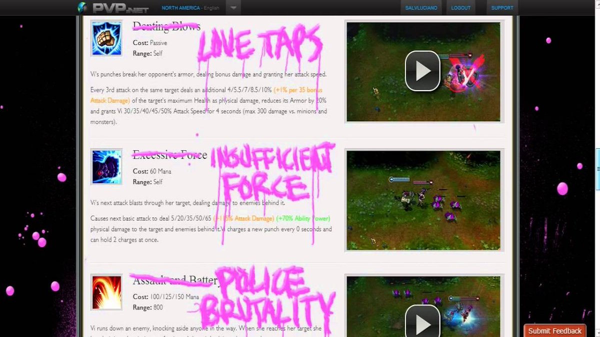BISEXUALPOMNI's tweet photo. the fact that jinx, as a champion, was teased by making her vandalize vi's official page https://t.co/hLoVwAZsqB