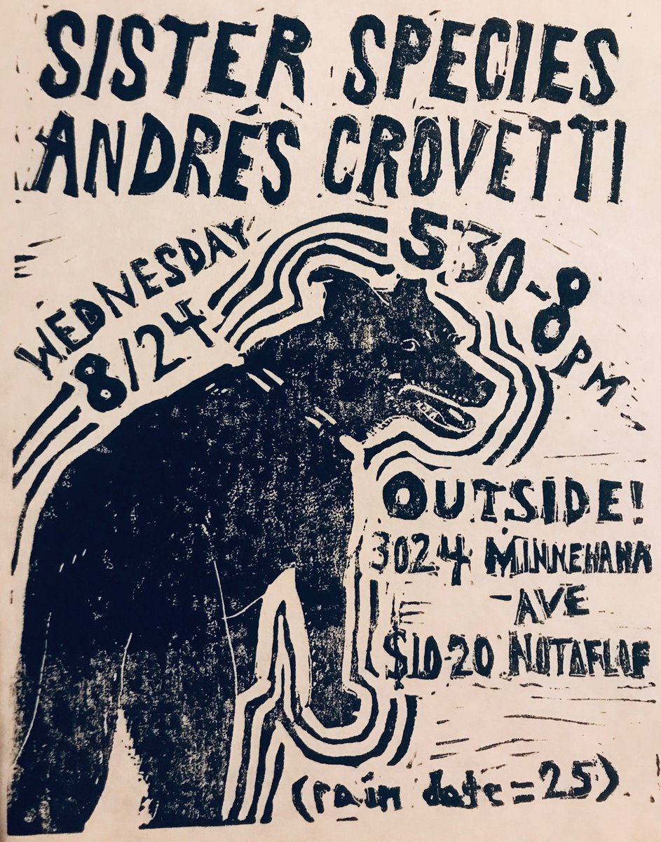 8/24 - a show! with <a href="/andrescrovetti/">Andrés Crovetti</a> ! outside &amp; early :) hope to see ya there