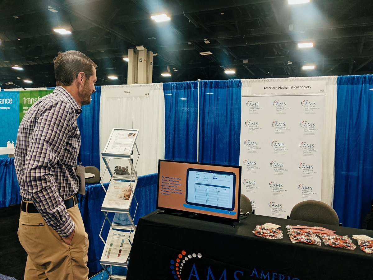 amermathsoc's tweet image. It&apos;s been great to be back at #sla2022. If you haven&apos;t yet, stop by for some exciting MathSciNet news and to learn about our books and journals!