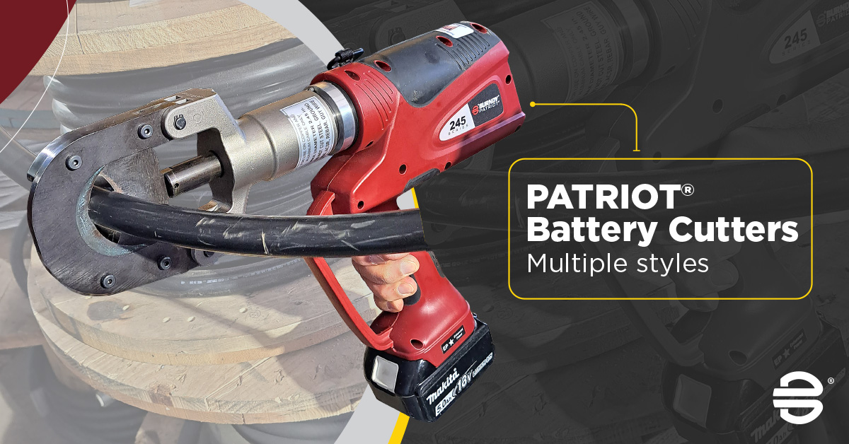 It's Tooling Tuesday! The PATRIOT® battery actuated cutters come in multiple styles: latch head, scissor action, mechanically driven, and long reach. Find the one that's best for your application: hubs.ly/Q01gFwsV0