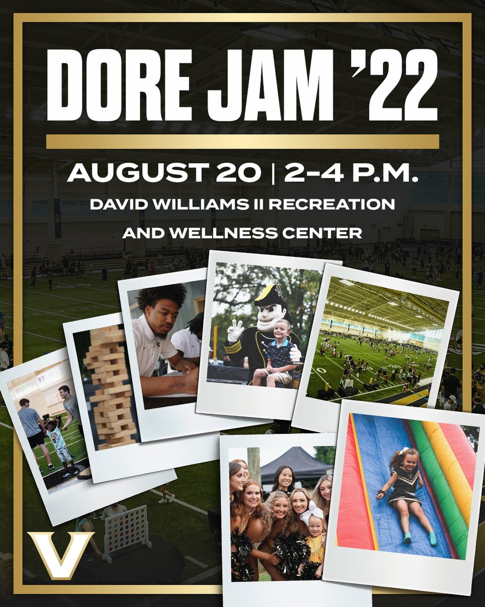 Join us on August 20 for Dore Jam‼️ Come celebrate the Commodores across all sports from 2-4 p.m. 🔗 vanderbi.lt/v5wd1 #AnchorDown