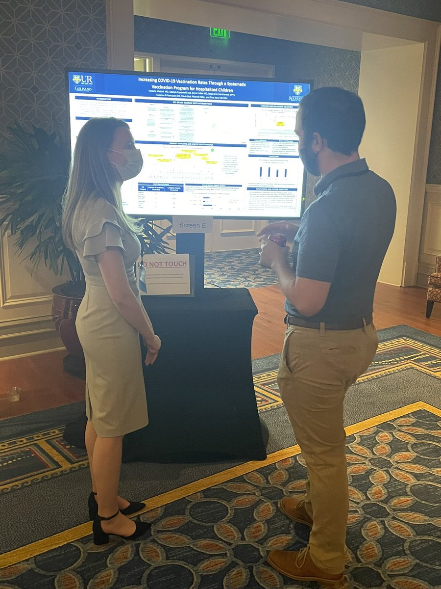 Tina Sosa (@tinaksosa) on Twitter photo Med-Peds resident Tori Mattick of <a href="/PedsUrmc/">URMC Peds Residency</a> <a href="/URMC_DeptMed/">URMC Department of Medicine</a> presented QI work to provide COVID-19 vaccines to hospitalized children, including evaluating equity and clinical decision support effectiveness <a href="/PHMConf/">PHM Conference</a> <a href="/urmedgchquality/">UR GCH Quality Team</a> @anneafallon <a href="/k_capp11/">Katelyn Cappotelli Nevin</a> <a href="/URMed_GCH/">Golisano Children's Hospital</a> <a href="/DrSteveCook/">Stephen Cook, MD, MPH #MaskUp</a> 🎉 Med-Peds resident Tori Mattick of <a href="/PedsUrmc/">URMC Peds Residency</a> <a href="/URMC_DeptMed/">URMC Department of Medicine</a> presented QI work to provide COVID-19 vaccines to hospitalized children, including evaluating equity and clinical decision support effectiveness <a href="/PHMConf/">PHM Conference</a> <a href="/urmedgchquality/">UR GCH Quality Team</a> @anneafallon <a href="/k_capp11/">Katelyn Cappotelli Nevin</a> <a href="/URMed_GCH/">Golisano Children's Hospital</a> <a href="/DrSteveCook/">Stephen Cook, MD, MPH #MaskUp</a> 🎉