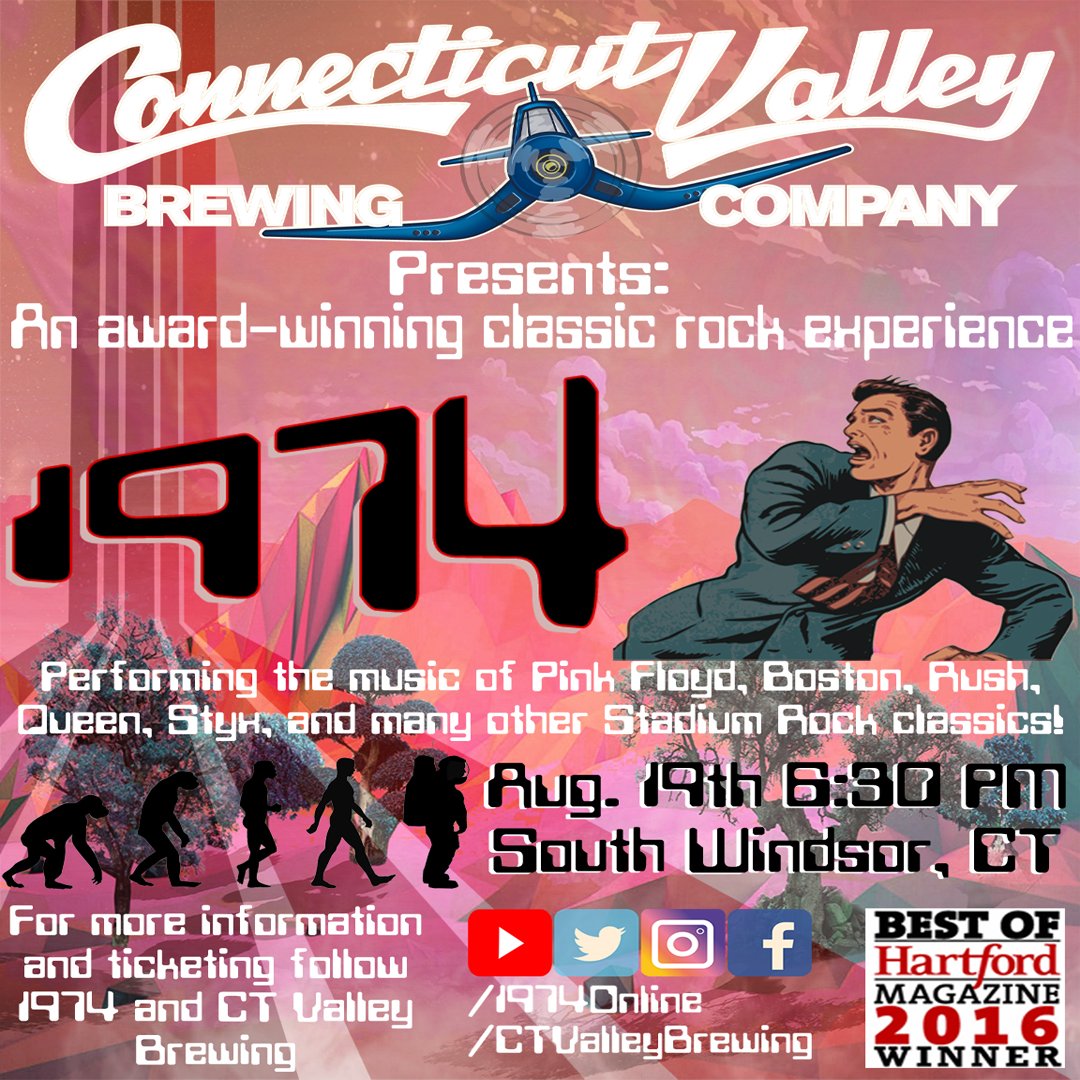 1974online's tweet photo. Next up we will be bringing the Rock ‘N’ Roll show to @CTValleyBrewing 6:30 Aug 19th. Head over to https://t.co/TbIRIGNekw for more information. #ctvalleybrewing https://t.co/LaFG9RHbJV