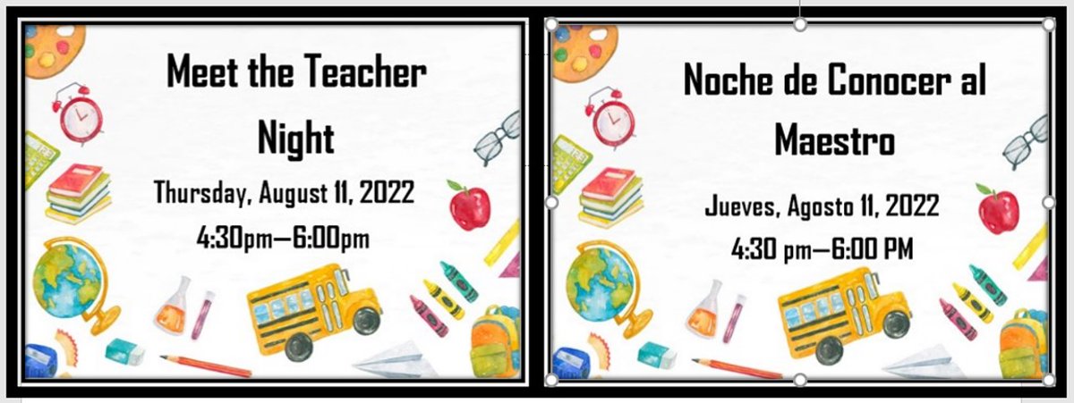 Welcome Back to School Sunrise McMillan Family!!!