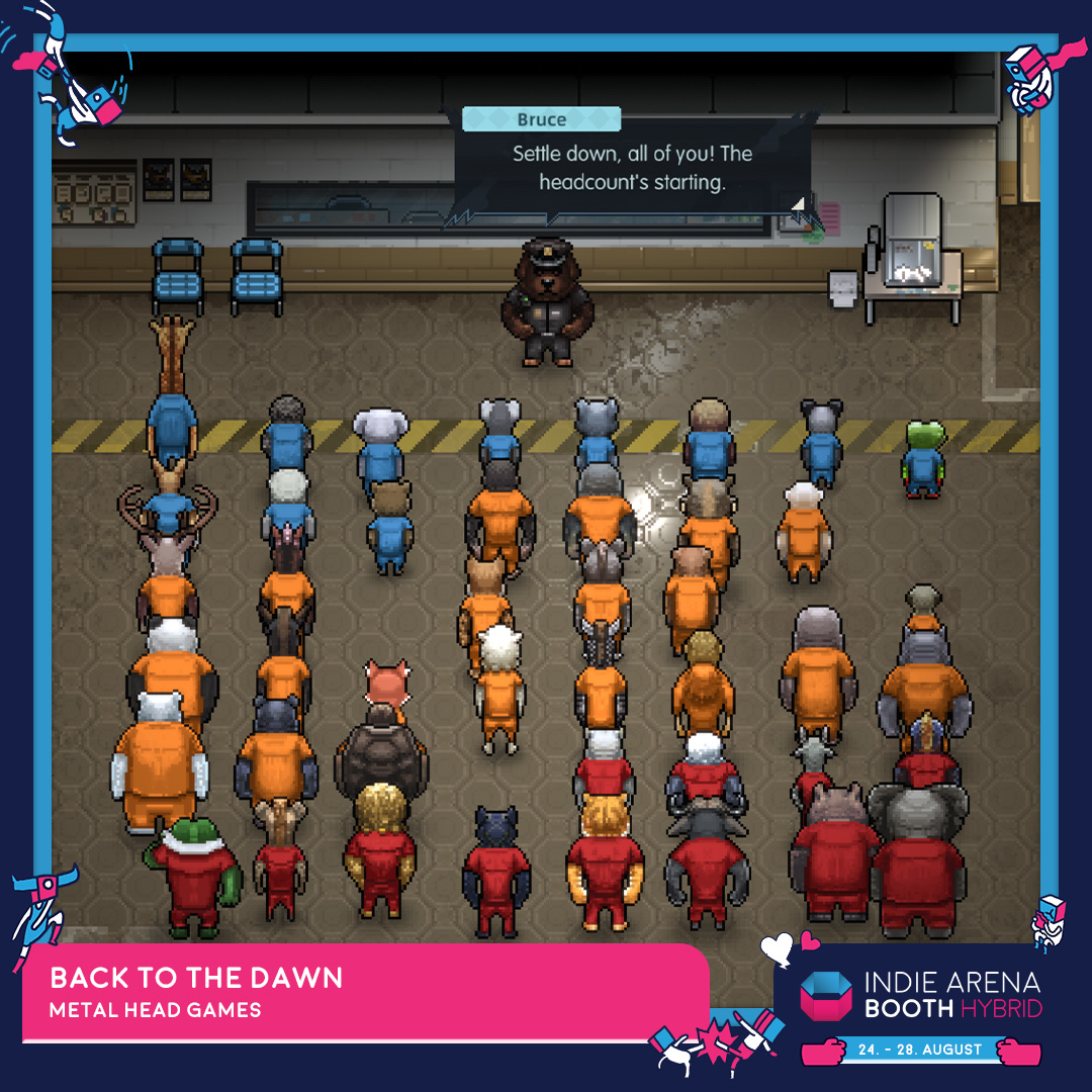 IndieArenaBooth's tweet image. #BacktotheDawn is an exciting RPG set in a maximum-security prison populated by animals of every shape and size🦊🐱🐯🐘

💡Survive, explore, and escape! You’ll interact with a motley crew of unique characters.

👉Demo: store.steampowered.com/app/1735700/Ba…

@bttd_official #BTTD #gamescom2022